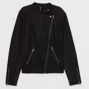 Moto Jacket, Black, Faux Suede, Size 4x,  Divided by H&M
